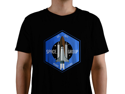 Space Group = Logo on T-shirt Mock-up