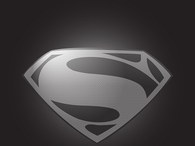 Superman Man of Steel logo noir et blanc