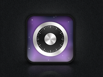 Tilda iOS icon (vector) dark icon ios ipad iphone lock metal purple