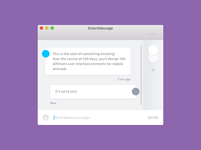 Daily UI #013 chat dailyui direct messaging mac message sketch