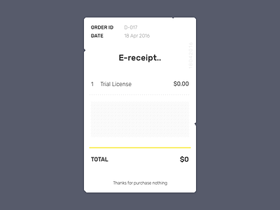 Daily UI #017 dailyui email receipt paper sketch