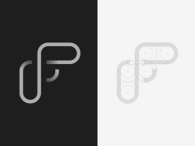 personal monogram (F + M) brand branding f fm graphic design icon identity lettermark logo logotype m mark minimalist monogram symbol typography