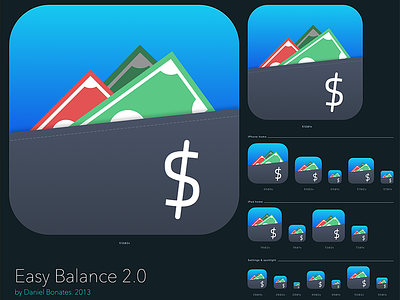 Easy Balance Icon app balance easy finance flat icon ios iphone money ui ux