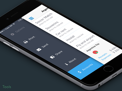 Easy Balance - Tools app balance easy finance flat ios iphone menu money ui ux