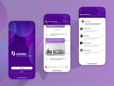 Chatter - Messaging UI Exploration app design exercise message messaging mobile ui ux
