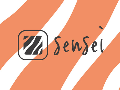 Sensei 30daychallenge design graphicdesign illustrator logo minimal modern salmon sensei sushi sushi logo vector