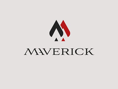 maverick branding design graphicdesign illustrator logo minimal modern poker typography vector