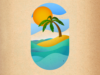 Concentred calm beach design digitalart flat graphicdesign illustration illustrator minimal modern ocean vector vectorart