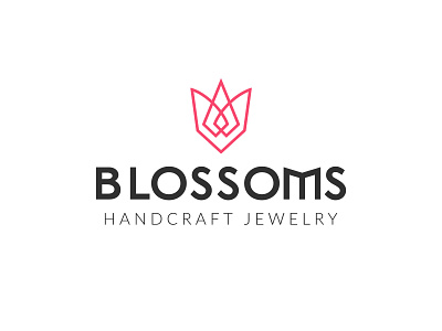 Blossoms design flat graphicdesign illustrator jewelry logo minimal modern vector