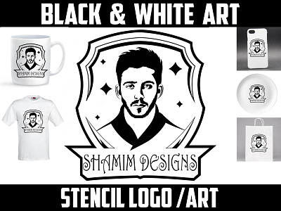 black and white vector face portrait logo and stencil logo black and white black and white logo black logo expert black portrait logo blackandwhite clean stencil face portrait logo illustration logo logo design stencil art stencil design stencil expert stencil logo stencil vector vector vector art