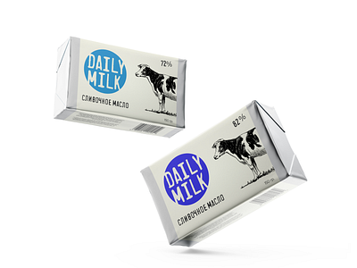 Daily Milk | Butter pack design branding butter design figma foor graphic design milk pack package product retail