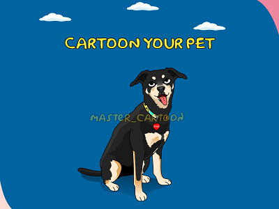 CUSTOM CARTOON animal animal logo animals animation animation 2d cartoon cute dog dog illustration gift illustration