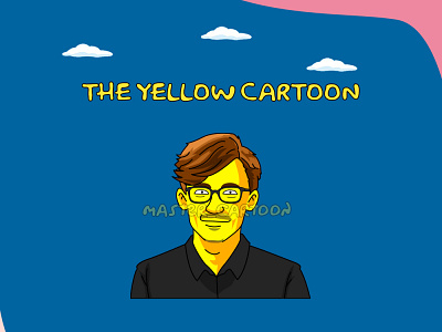 YELLOW CARTOON cartoon cartoonworld cute funny illustration logo mustache simpsons yellowme