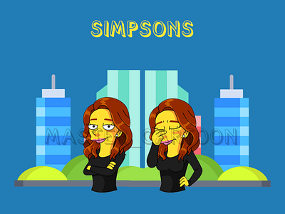 CUSTOM SIMPSON STYLE 2d art cartoon illustration simpson