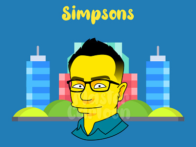 CUSTOM SIMPSON STYLE 2d cartoon illustration simpson