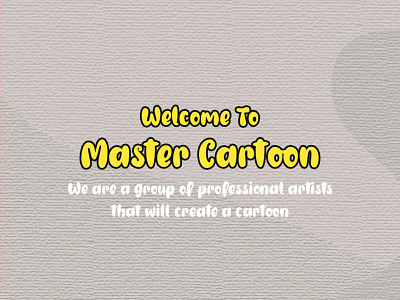 Master Cartoon animation cartoon cartoonworld cute design funny illustration logo