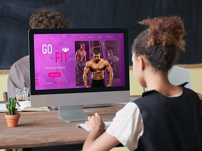 GO FIT gym landing page (concept design)