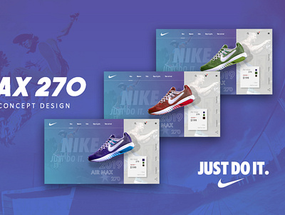 Nike website concept design landing page ui ux