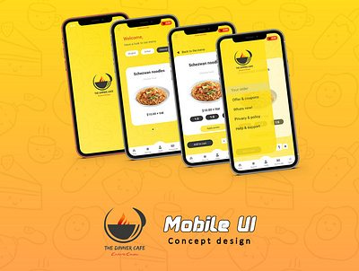 The Dinner Cafe Mobile UI (concept design) branding design ui ux