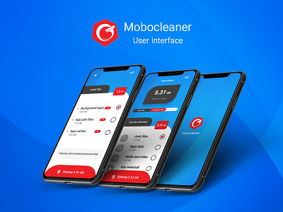 Mobocleaner- Mobile clean app interface ineterface interfacedesign ui uidesign ux