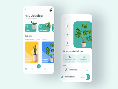 Plant Mobile App Design app design figma mobile ui ux