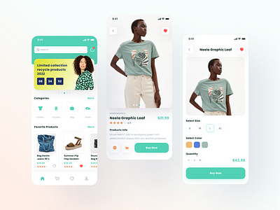 Ecommerce App UI Design app design figma mobile ui ux