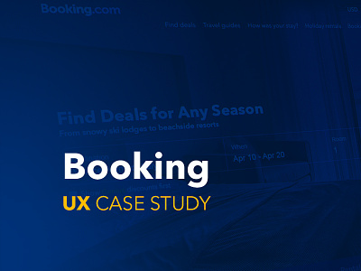Booking.com: A UX Case Study booking booking.com experience interface ui user ux