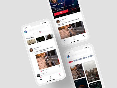 Movie Social Media app - Concept concept design exploration figma interaction minimal ui uiux ux web design