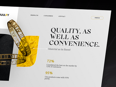 Jewelry online shop - Concept project branding design interaction minimal ui ux web design