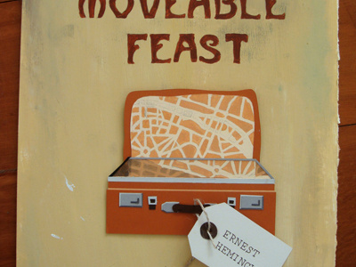 A Moveable Feast (papercraft and paint)