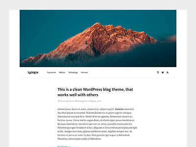 Typogra - Free WordPress blog theme