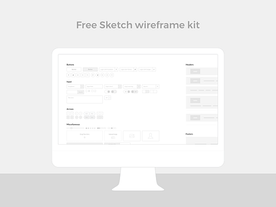 Sketch wireframe kit clean design desktop free kit simple sketch system ui ux wireframe