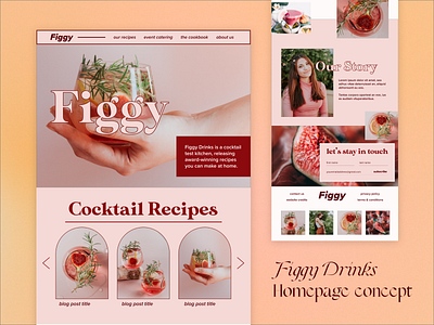 Figgy Drinks 01 | Website Mockup adobe xd adobe xd design branding design homepage design ui web design web designer website website mockup