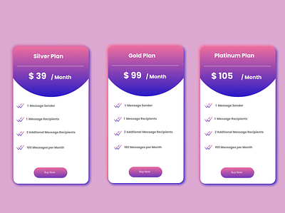 My Plans card design figma gradient new payment price price list pricing table tags ui