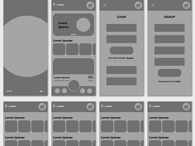 FoodFirst-Wire-frame design first food frame mockup new project proto ui webdesign wireframe xd