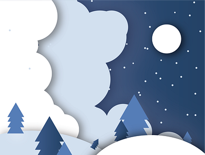 Snowy Night design illustration