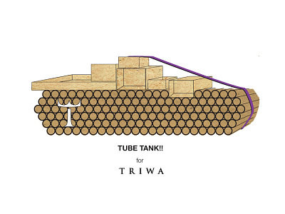 Tube Tank !! cardboard design mode:lina modelina osb pop up retail store triwa tube