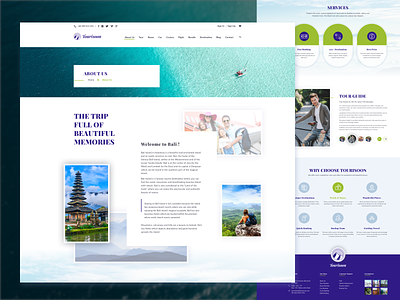 Tourisoon Travel Agency - About Us page classic fresh simple travel travel agency travel blog uidesign uxdesign uxui