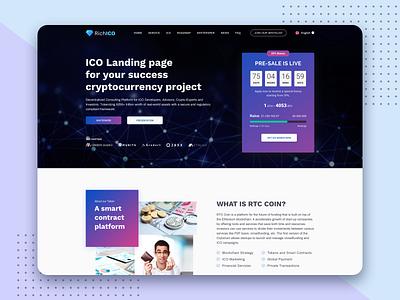 RichICO - Landing page for Cryptocurrency