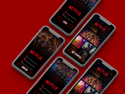 Daily UI :: 001 001 adobexd app dailyui design iphonex mobile netflix signup ui uidesign uiux ux