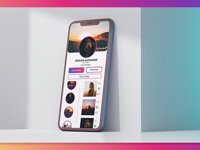 Daily :: UI 006 adobexd app dailyui design instagram iphonex profile uidesign uiux userprofile ux