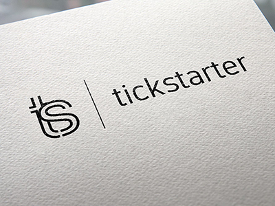 Tickstarter design graphic design logo