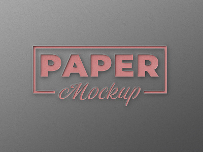 Paper Cutout Logo Mockup branding cutout design emboss logo mockup mockup design mockup psd mockup template paper paper mockup papercut