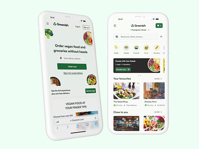 greenish- ecommerce mobile website