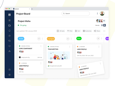 kanban project management dashboard