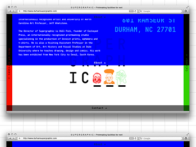 Supergraphic web mockup durham html5 website