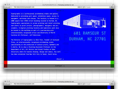 Supergraphic web mockup durham html5 website