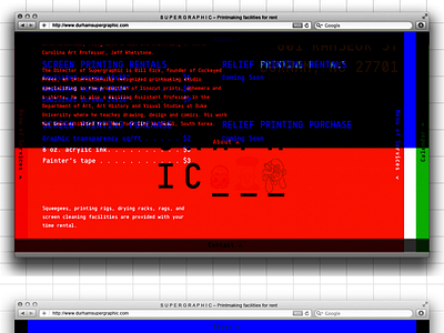 Supergraphic web mockup durham html5 website