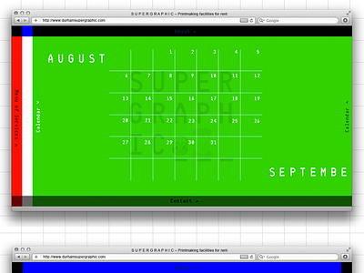 Supergraphic web mockup durham html5 website