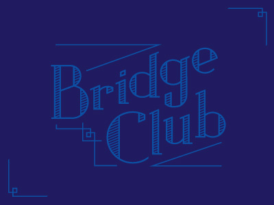 Bridge Club event identity logo raleigh